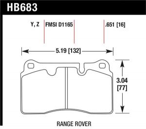 Hawk Performance Ceramic Brake Pad Sets HB683Z.651