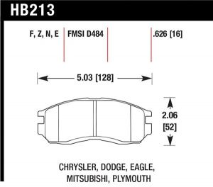 Hawk Performance Ceramic Brake Pad Sets HB213Z.626