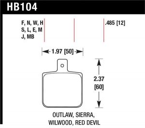 Hawk Performance DTC-30 Brake Pad Sets HB104W.485