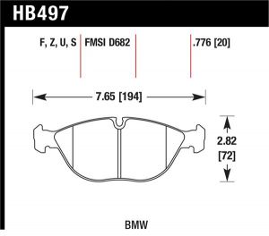 Hawk Performance HPS Brake Pad Sets HB497F.776