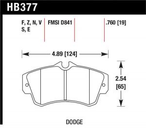 Hawk Performance HP+ Brake Pad Sets HB377N.760