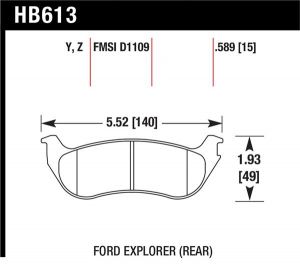 Hawk Performance Ceramic Brake Pad Sets HB613Z.589