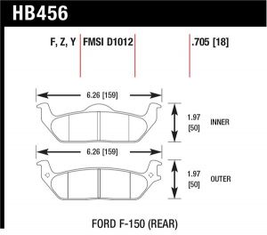 Hawk Performance Ceramic Brake Pad Sets HB456Z.705