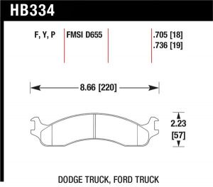 Hawk Performance LTS Brake Pads HB334Y.736