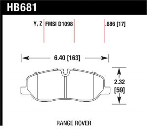 Hawk Performance Ceramic Brake Pad Sets HB681Z.686