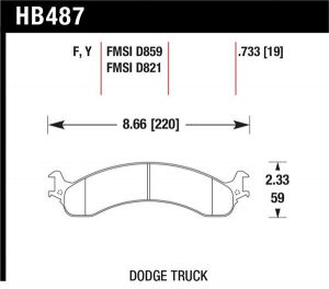 Hawk Performance HPS Brake Pad Sets HB487F.733