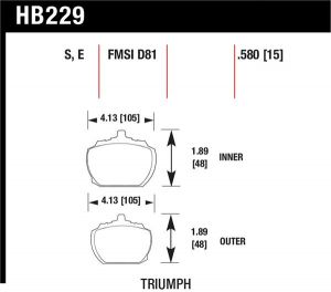Hawk Performance Blue 9012 Brake Pad Sets HB229E.580