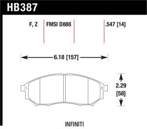 Hawk Performance Ceramic Brake Pad Sets HB387Z.547
