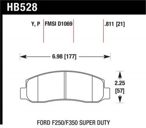 Hawk Performance Super Duty Brake Pad Sets HB528P.811
