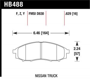 Hawk Performance LTS Brake Pads HB488Y.629