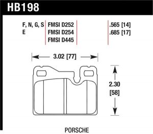 Hawk Performance HPS Brake Pad Sets HB198F.685