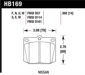 Hawk Performance HP+ Brake Pad Sets HB169N.560