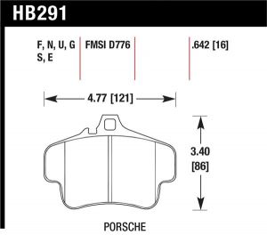 Hawk Performance DTC-70 Brake Pad Sets HB291U.642