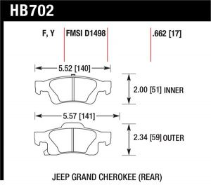 Hawk Performance Ceramic Brake Pad Sets HB702Z.662