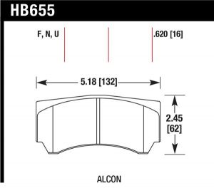 Hawk Performance HPS Brake Pad Sets HB655F.620