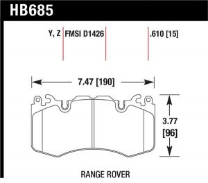 Hawk Performance Ceramic Brake Pad Sets HB685Z.610
