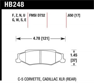 Hawk Performance Ceramic Brake Pad Sets HB248Z.650