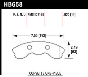 Hawk Performance HPS Brake Pad Sets HB658F.570