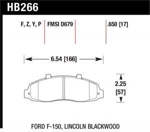 Hawk Performance LTS Brake Pads HB266Y.650