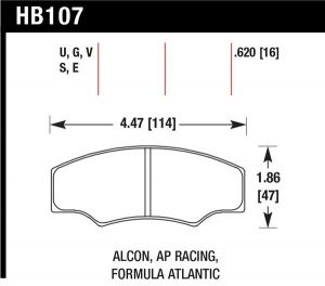 Hawk Performance DTC-70 Brake Pad Sets HB107U.620