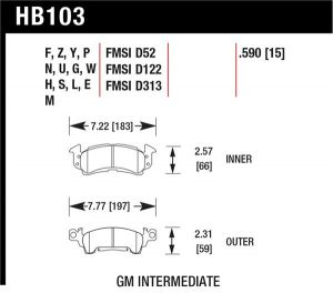 Hawk Performance DTC-70 Brake Pad Sets HB103U.590