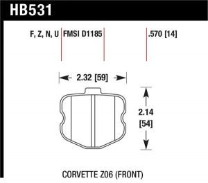 Hawk Performance DTC-70 Brake Pad Sets HB531U.570