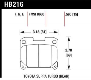 Hawk Performance HPS Brake Pad Sets HB216F.590