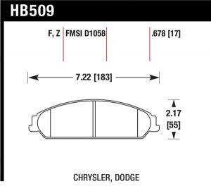 Hawk Performance HPS Brake Pad Sets HB509F.678