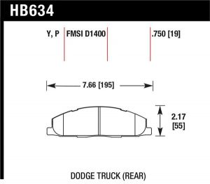 Hawk Performance LTS Brake Pads HB634Y.750