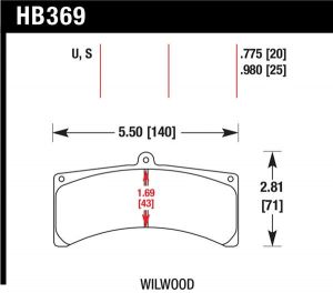 Hawk Performance DTC-70 Brake Pad Sets HB369U.980