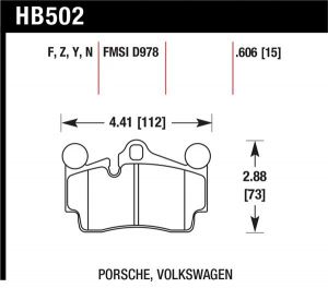 Hawk Performance Ceramic Brake Pad Sets HB502Z.606