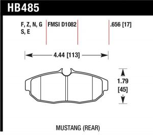 Hawk Performance Blue 9012 Brake Pad Sets HB485E.656