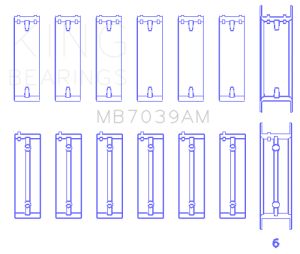 King Engine Bearings Main Bearings MB7039AM