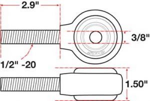 SPC Performance XAXIS Rod End Ball Joint 15744 image 2