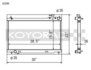 Koyo Racing Radiators V2588