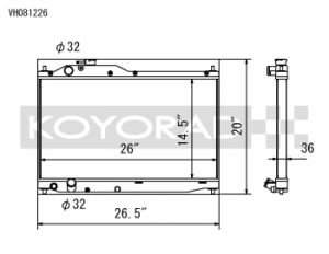 Koyo Racing Radiators VH081226