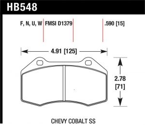 Brembo OE Ceramic Pads HB548F.510