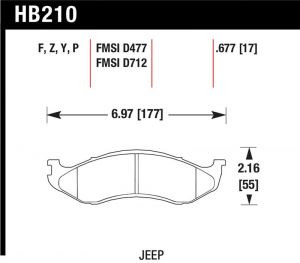 Hawk Performance LTS Brake Pads HB210Y.677