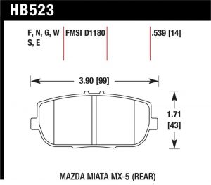 EBC Yellowstuff Brake Pad Sets HB523N.539