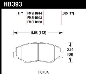 Hawk Performance HPS Brake Pad Sets HB393F.665