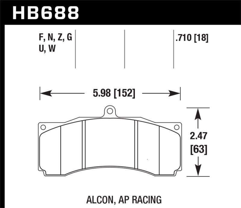 Hawk Performance HB766Q.624 Motorsports Brake Pads 