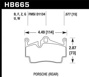 Hawk Performance Ceramic Brake Pad Sets HB972Z.660