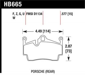 Hawk Performance Ceramic Brake Pad Sets HB665Z.577