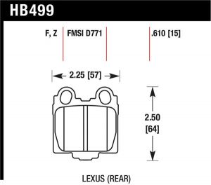 Hawk Performance HPS Brake Pad Sets HB499F.610