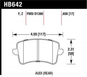 Hawk Performance HPS Brake Pad Sets HB642F.658